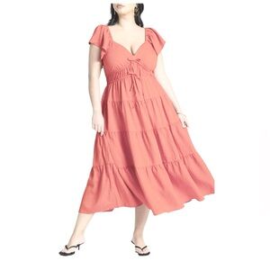 Eloquii Ruffled Tiered Maxi Dress - 18